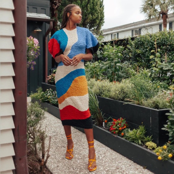 Mara Hoffman Freya Dress in Cream Multi - Picture 2 of 9